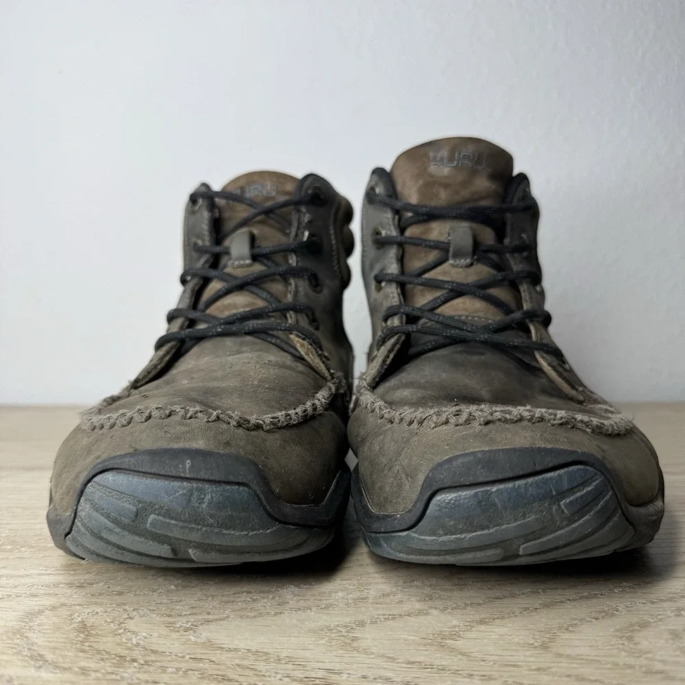 Kuru Quest Brown Leather Plantar Fasciitis‎ Chukka Boots Mens Size 10.5 M EU 42